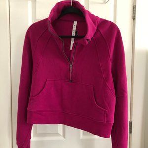 Lululemon Scuba Oversized Funnel Neck Half Zip, XS/S, Ripened Raspberry